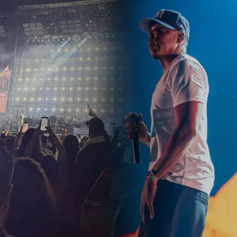 Jay-Z performing at Yankee Stadium during the JAY-Z 30 three-night run