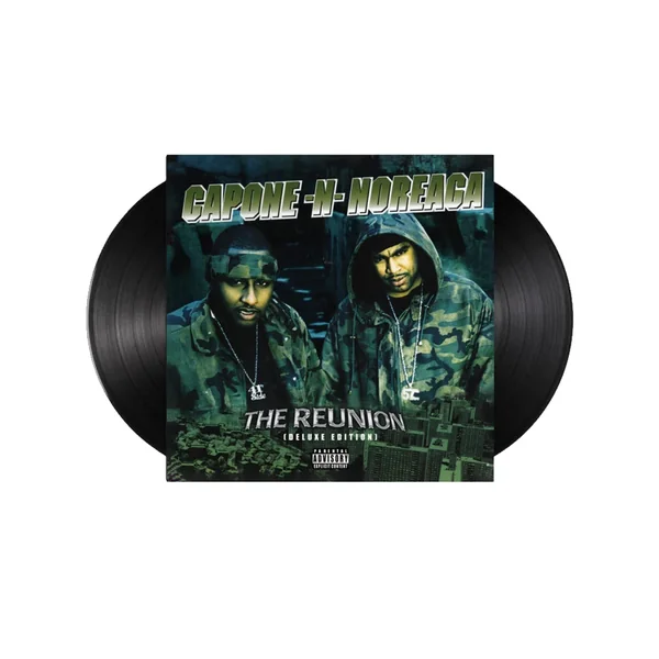 Capone-N-Noreaga, The Reunion, Deluxe Edition (2xLP) with both black records fanned out behind the sleeve