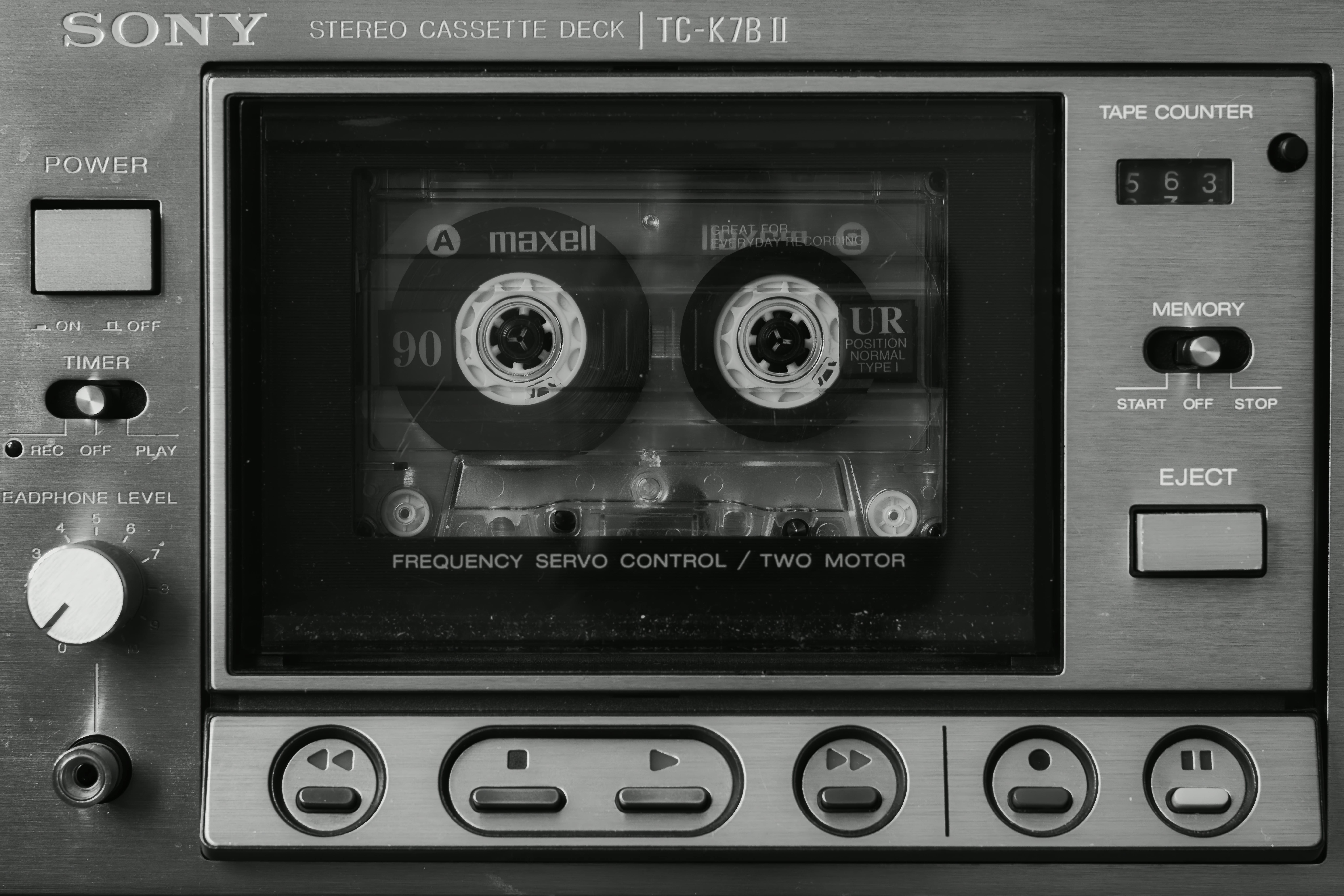 Sony cassette deck with tape